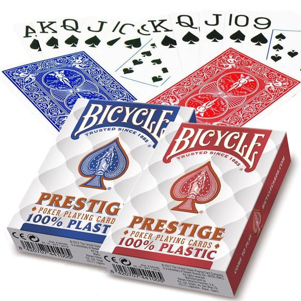 Блок пластикових гральних карт Bicycle Prestige Poker 100% Plastic CRD-0011949 фото
