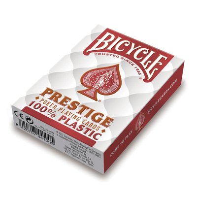 Пластиковые игральные карты | Bicycle Prestige Poker 100% Plastic красные CRD-0013156 фото