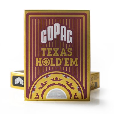 Пластикові гральні карти Copag "Texas hold'em" Gold бордові CRD-0011291 фото