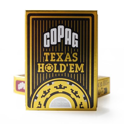Пластикові гральні карти Copag "Texas hold'em" Gold чорні CRD-0011292 фото