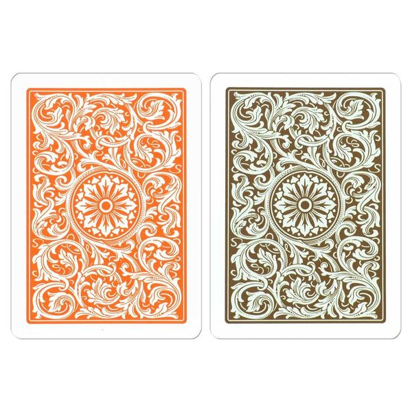 Набор пластиковых игральных карт COPAG 1546 Elite (оранжевая/коричневая рубашка) CRD-0013170 фото