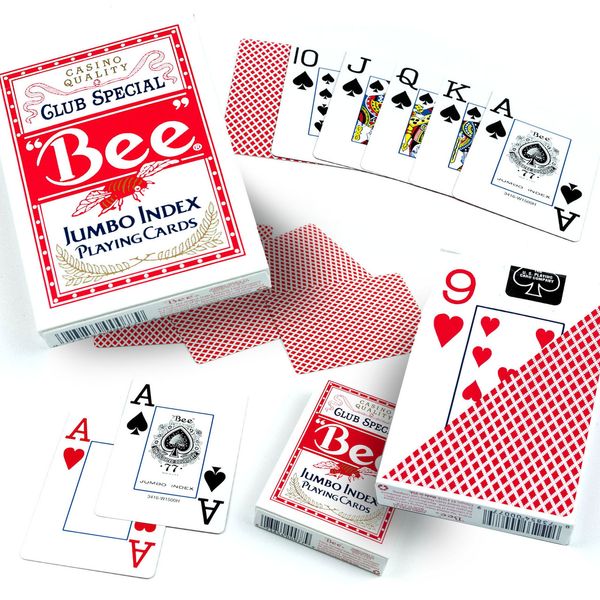 Карты игральные | Bee Jumbo Index красная CRD-0012819 фото